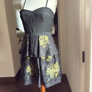 Bcbg Maxazria mini dress in black bustier top